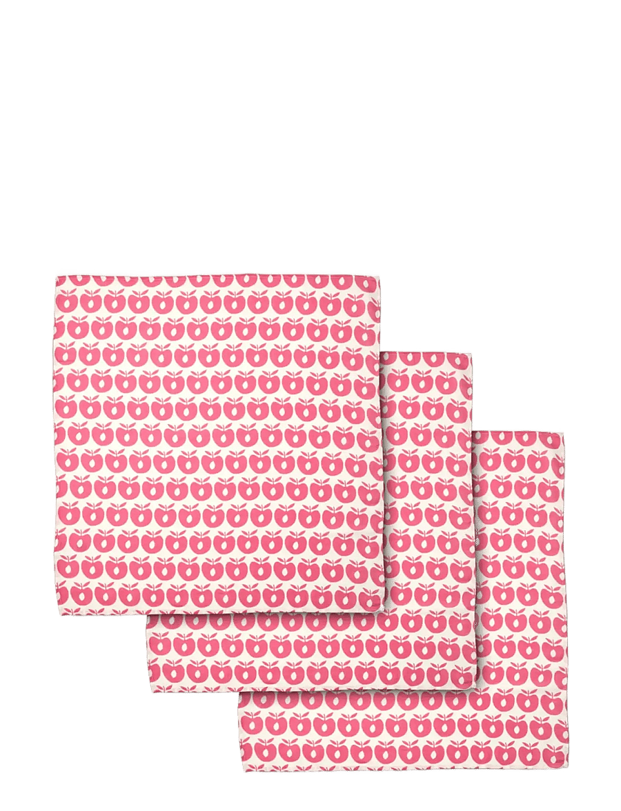 Småfolk - 3 packs of muslin cloths with apples - lägsta priserna - carmine - 3