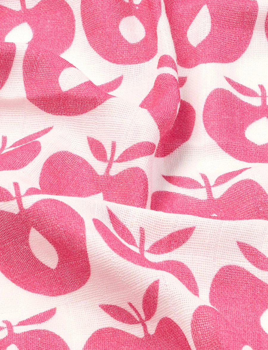 Småfolk - 3 packs of muslin cloths with apples - lägsta priserna - carmine - 5