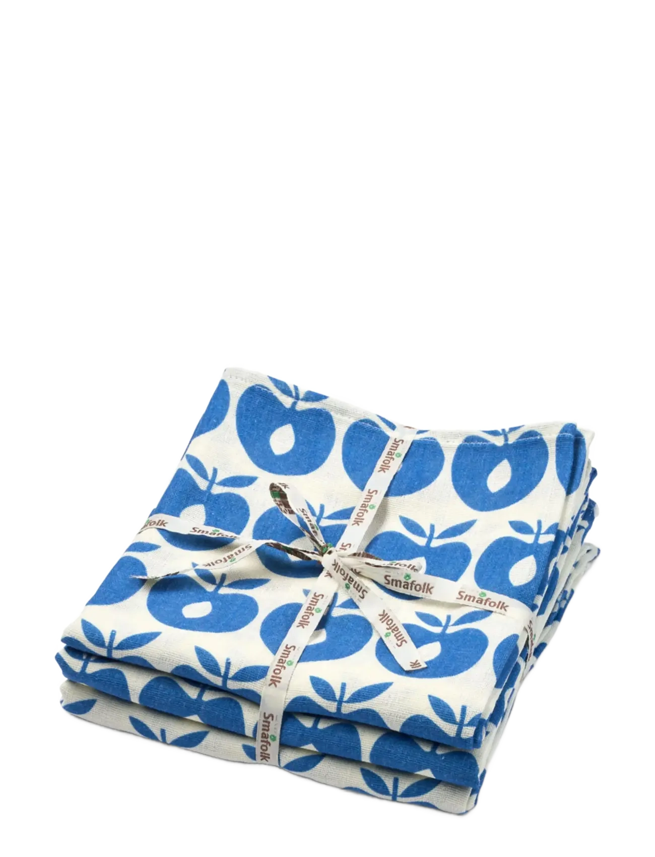 Småfolk - 3 packs of muslin cloths with apples - lägsta priserna - medieval blue - 2
