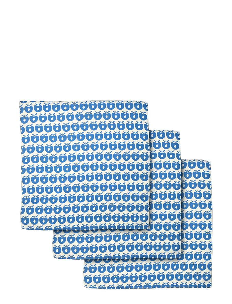Småfolk - 3 packs of muslin cloths with apples - lägsta priserna - medieval blue - 3