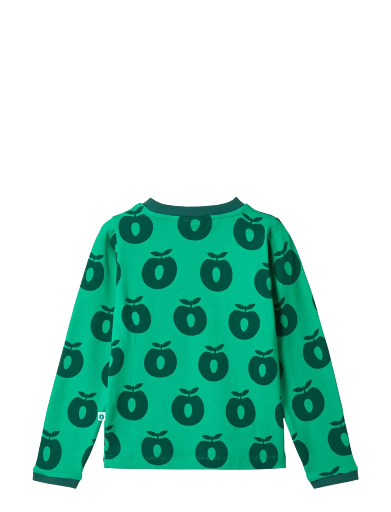 Småfolk - Elstar long-sleeved top with apples - höstkläder - smafolk green - 2