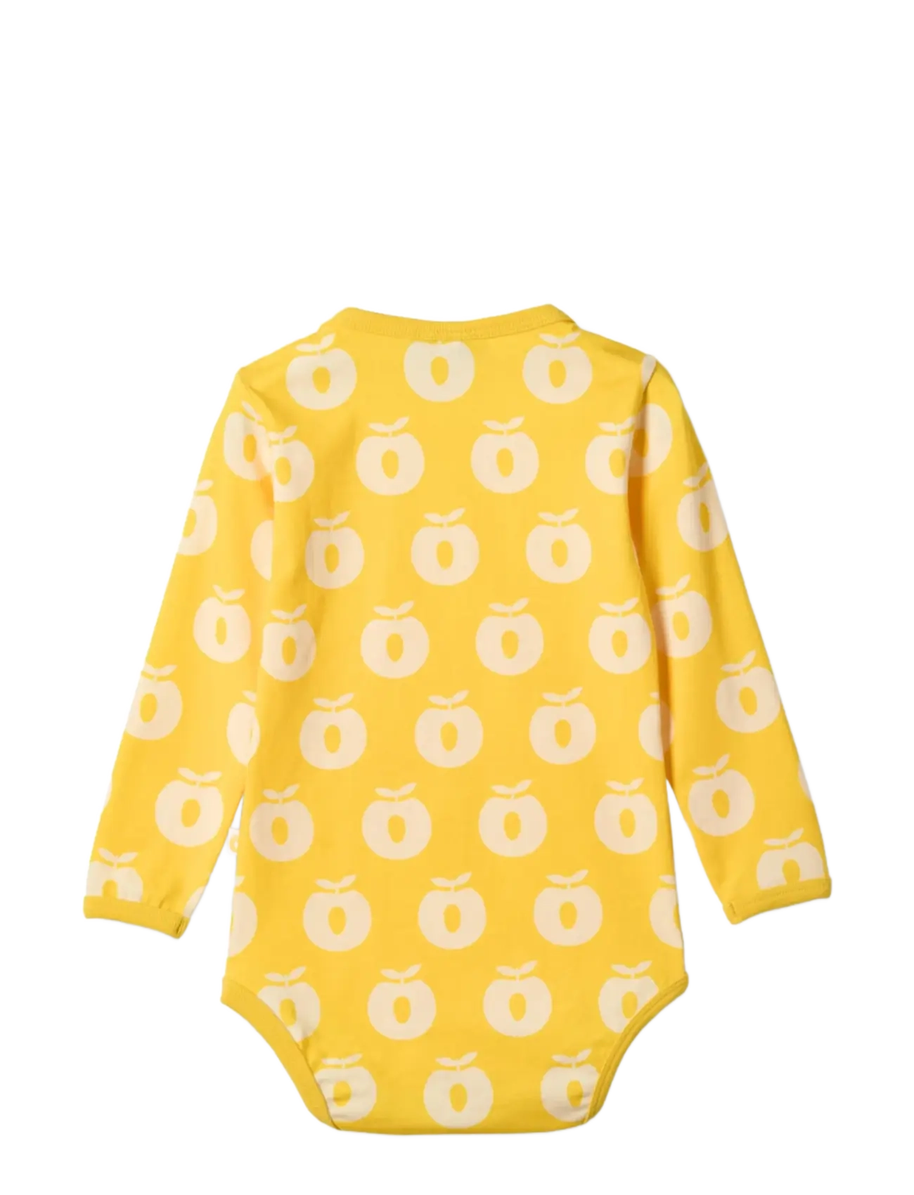 Småfolk - Elstar long-sleeved baby body with apples - laveste priser - empire yellow - 2