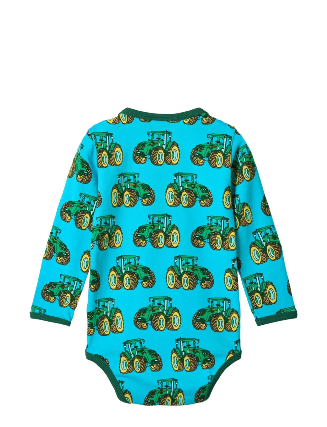 Småfolk - Elstar long-sleeved baby body with tractor - lowest prices - blue glow - 2