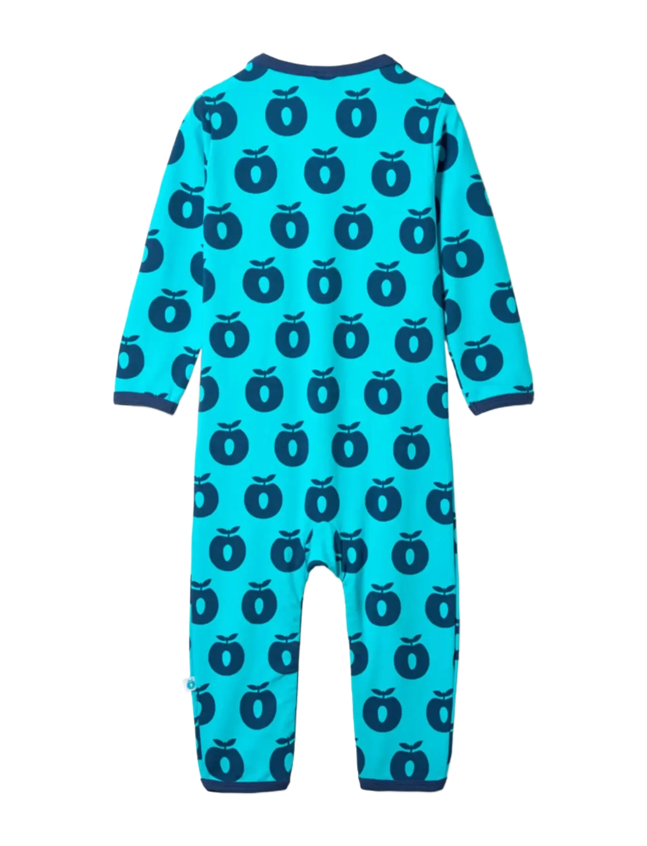 Småfolk - Elstar long-sleeved baby suit with apples - die niedrigsten preise - blue atoll - 2
