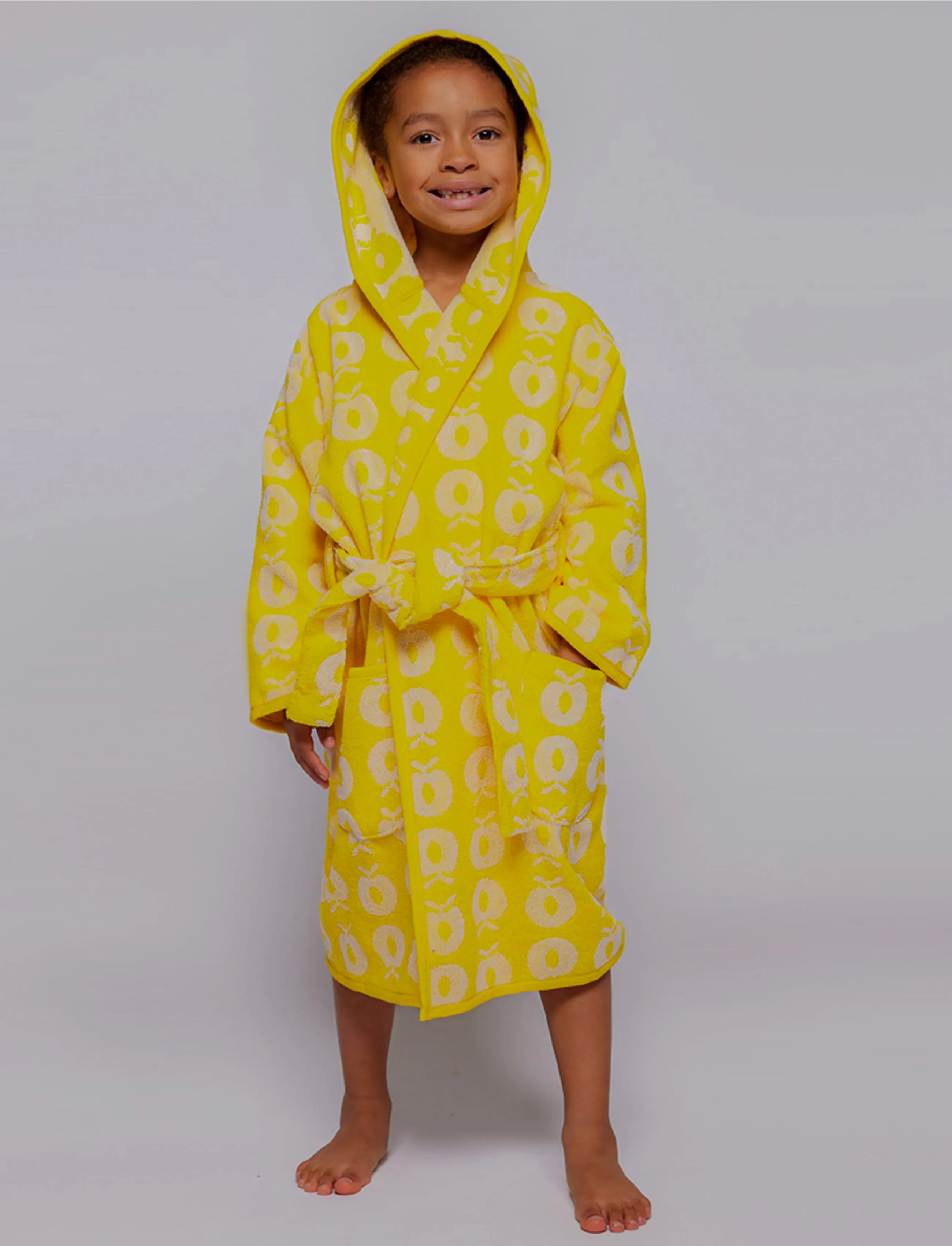 Småfolk - Bathrobe with apples - hommikumantlid - empire yellow - 0