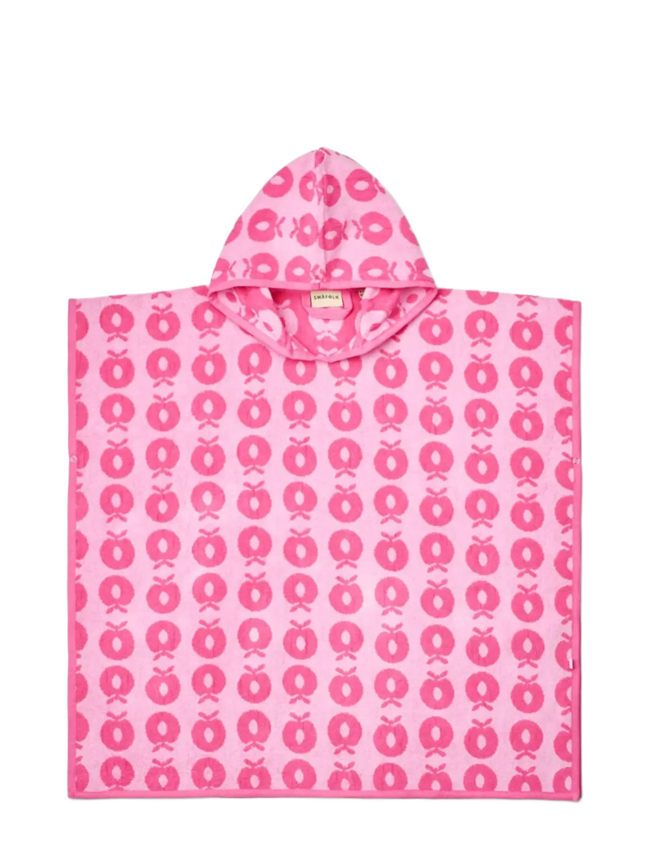 Småfolk Towel poncho with apples - Shoppa under 300kr - PINK LILAC / pink/rose