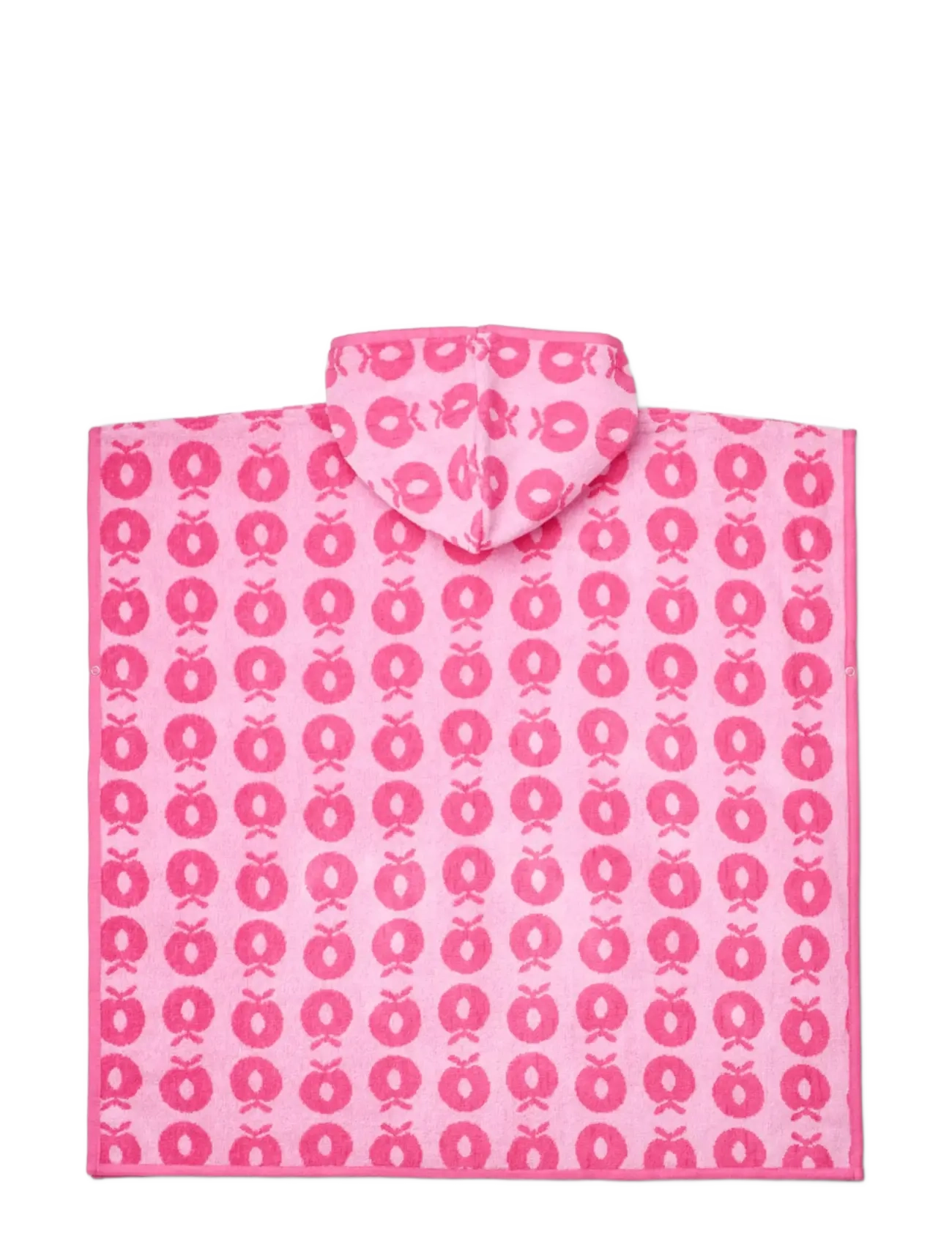 Småfolk - Towel poncho with apples - laveste priser - pink lilac - 1