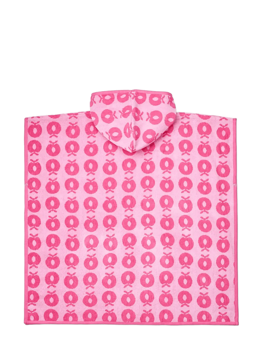 Småfolk - Towel poncho with apples - laveste priser - pink lilac - 1
