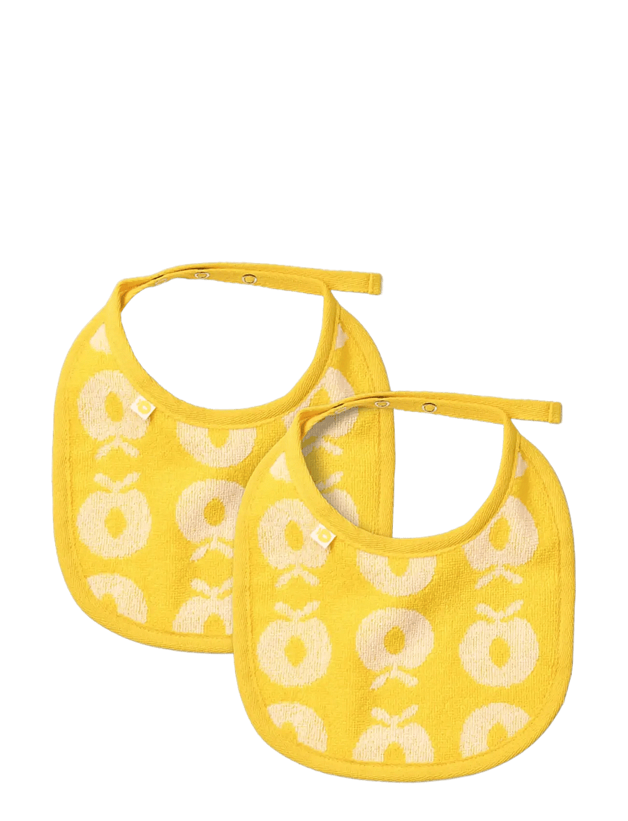 Småfolk - 2 packs of small bibs with apples - die niedrigsten preise - empire yellow - 0