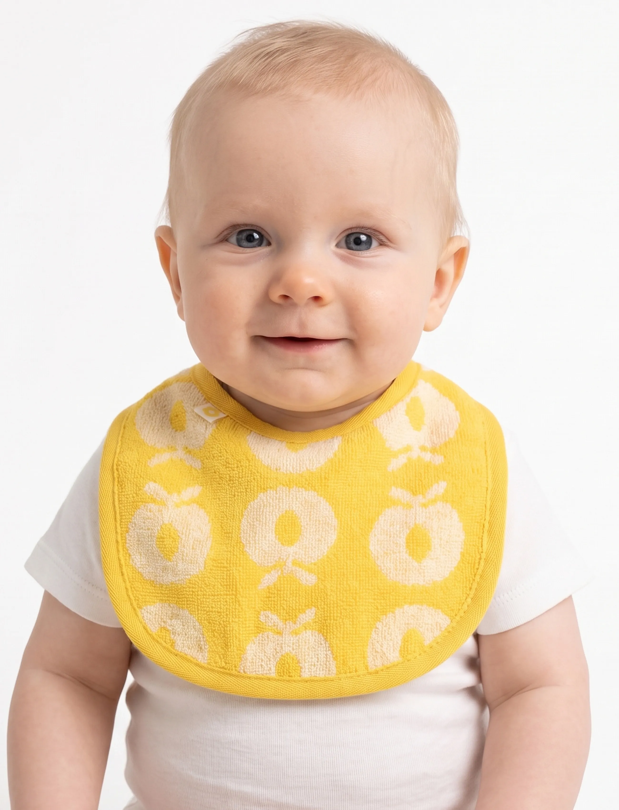Småfolk - 2 packs of small bibs with apples - die niedrigsten preise - empire yellow - 2