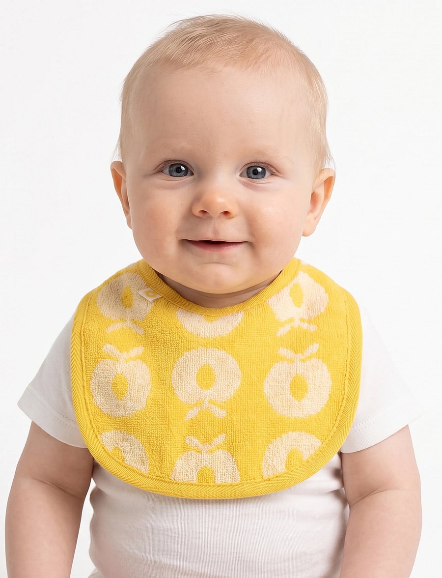 Småfolk - 2 packs of small bibs with apples - die niedrigsten preise - empire yellow - 2