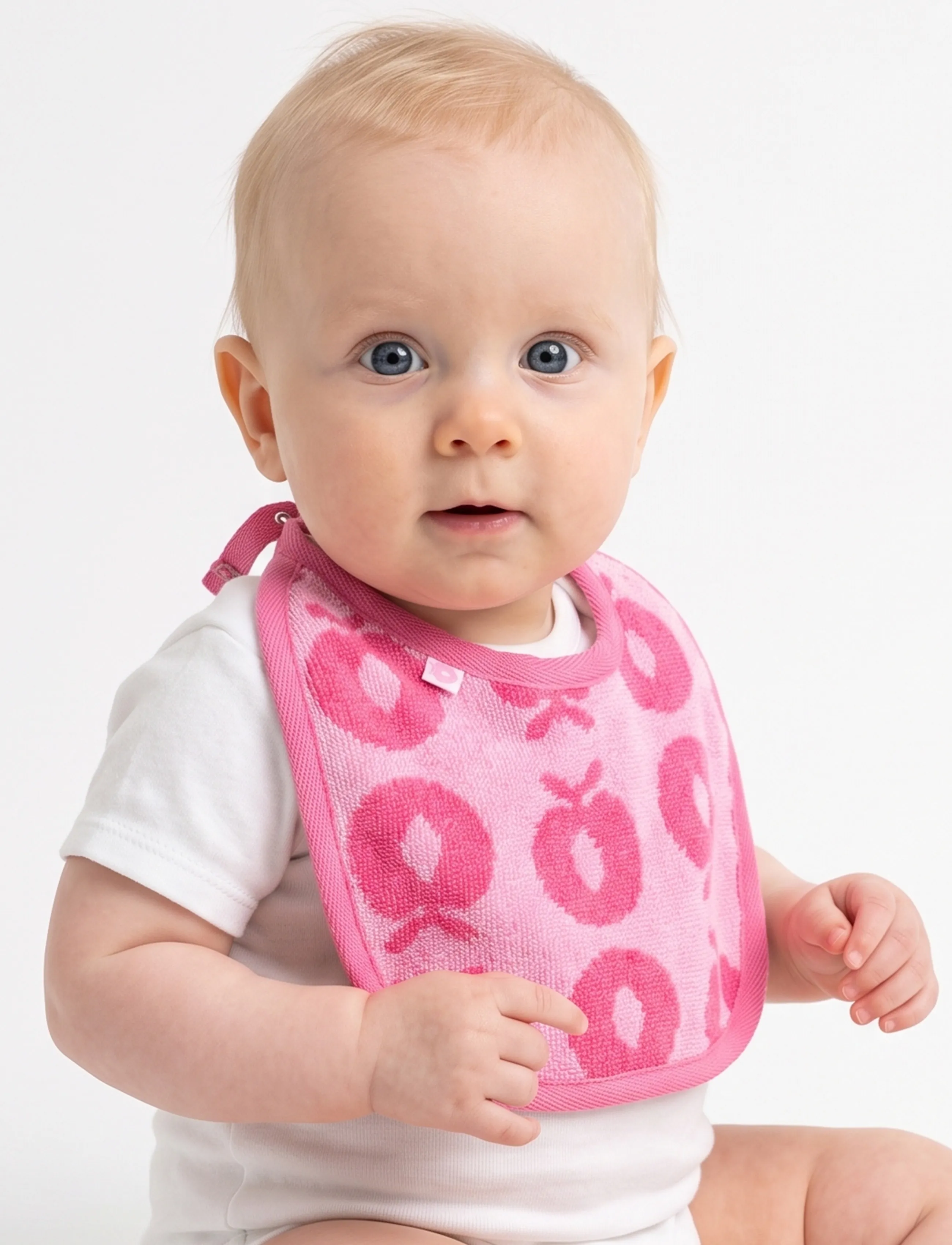 Småfolk - 2 packs of small bibs with apples - lägsta priserna - pink lilac - 2