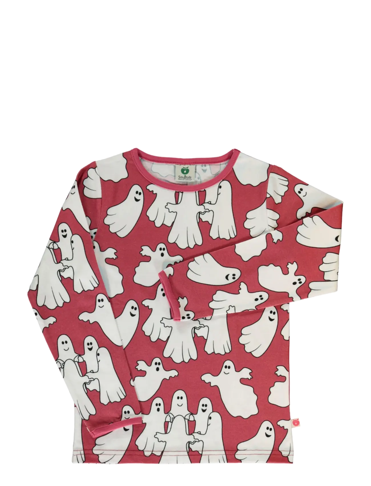 SMÅFOLK Langärmelig Oberteil With Ghosts Rot - 122-128 - Kinder