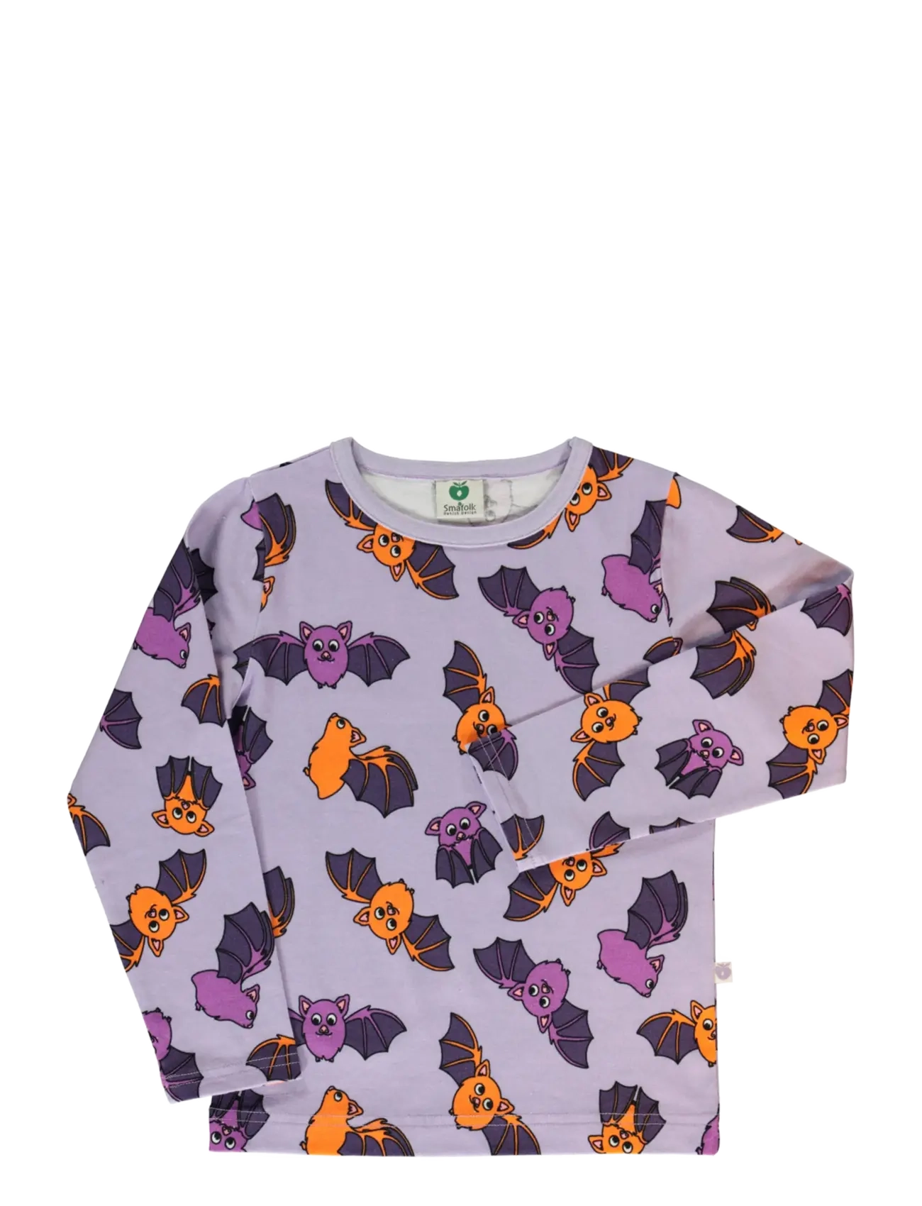 Småfolk Long-sleeved top with bat - Småfolk - ORCHID PETAL / purple