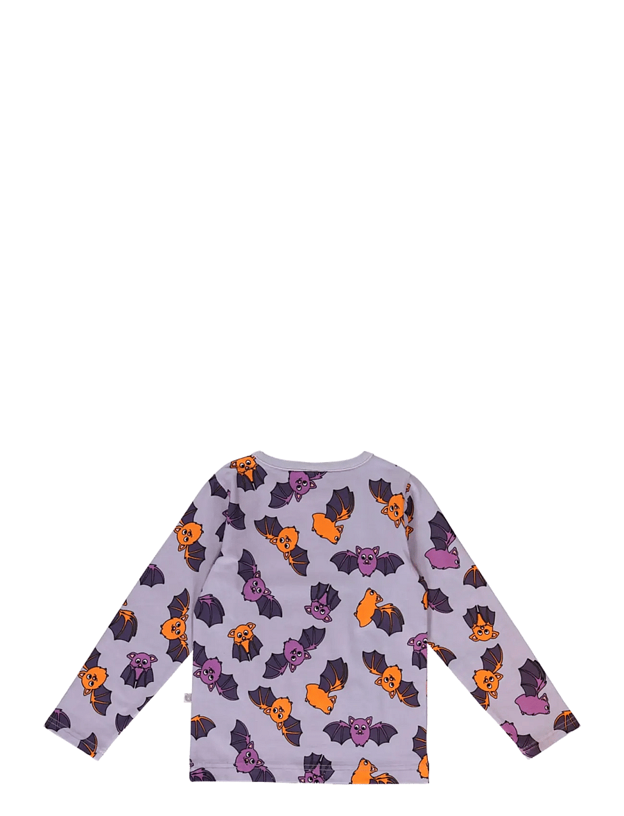 Småfolk - Long-sleeved top with bat - långärmade t-shirts - orchid petal - 2