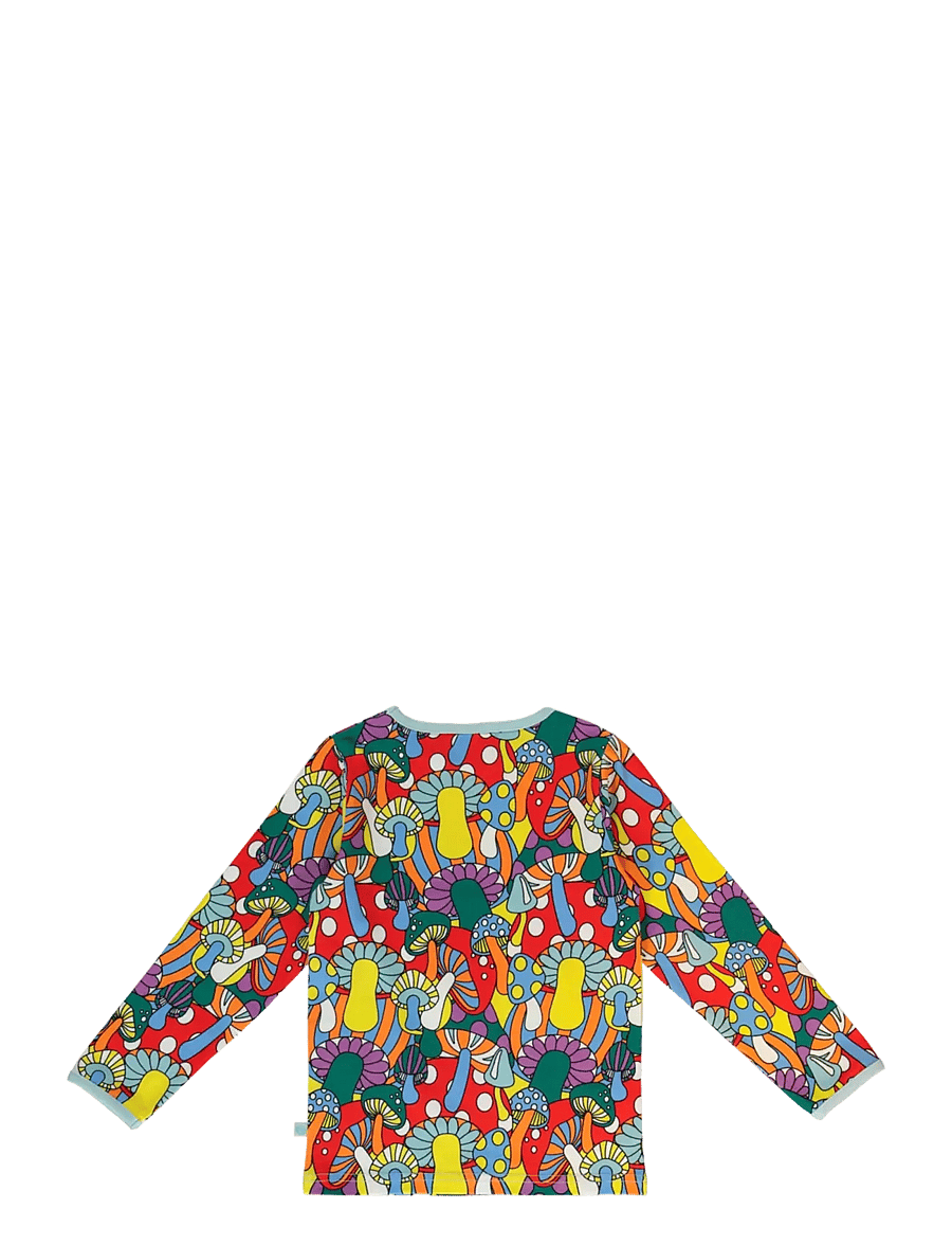 Småfolk - Long-sleeved top with mushrooms - långärmade t-shirts - fall yellow - 2