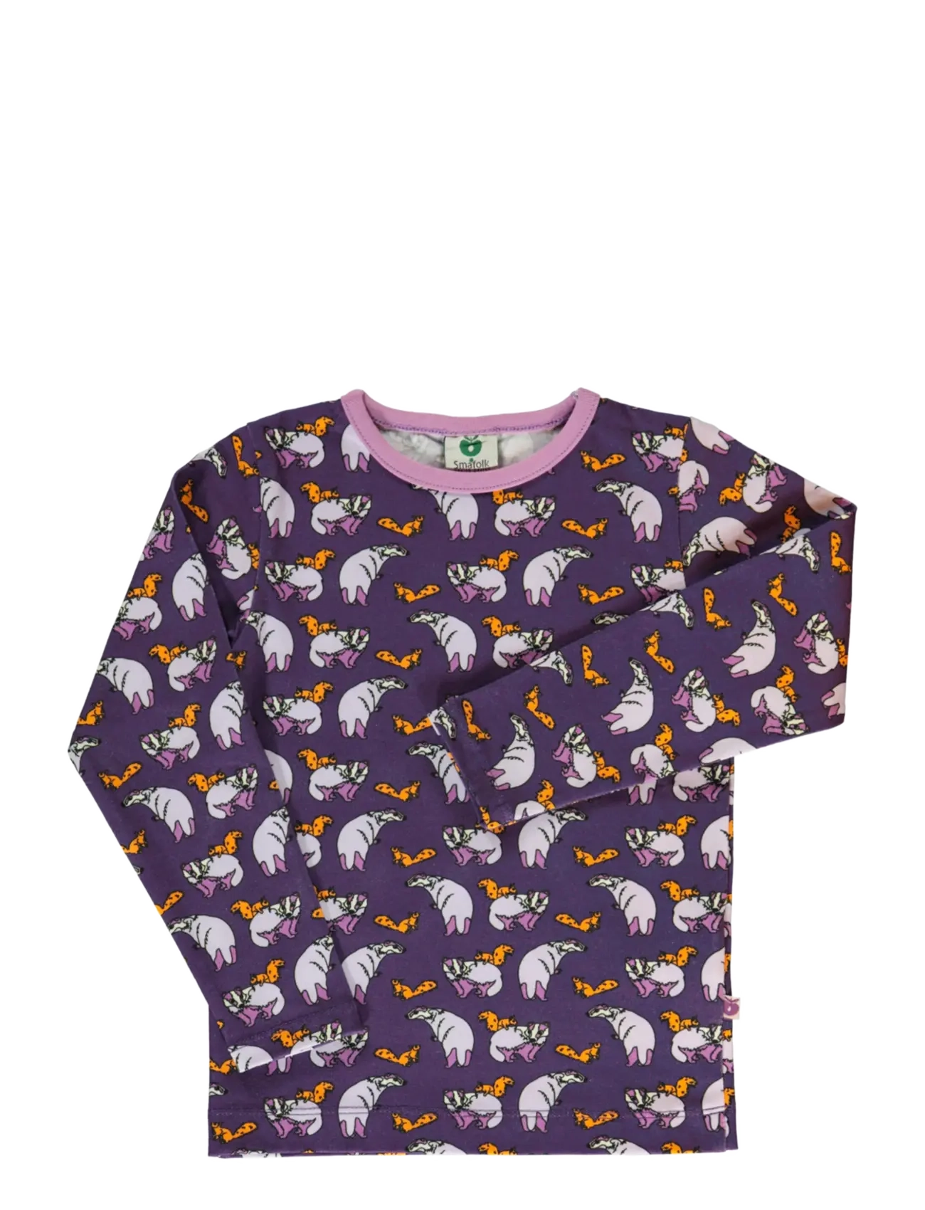 SMÅFOLK Langärmelig Bluse With Badger Und Squirrel Lila - 92-98 - Kinder