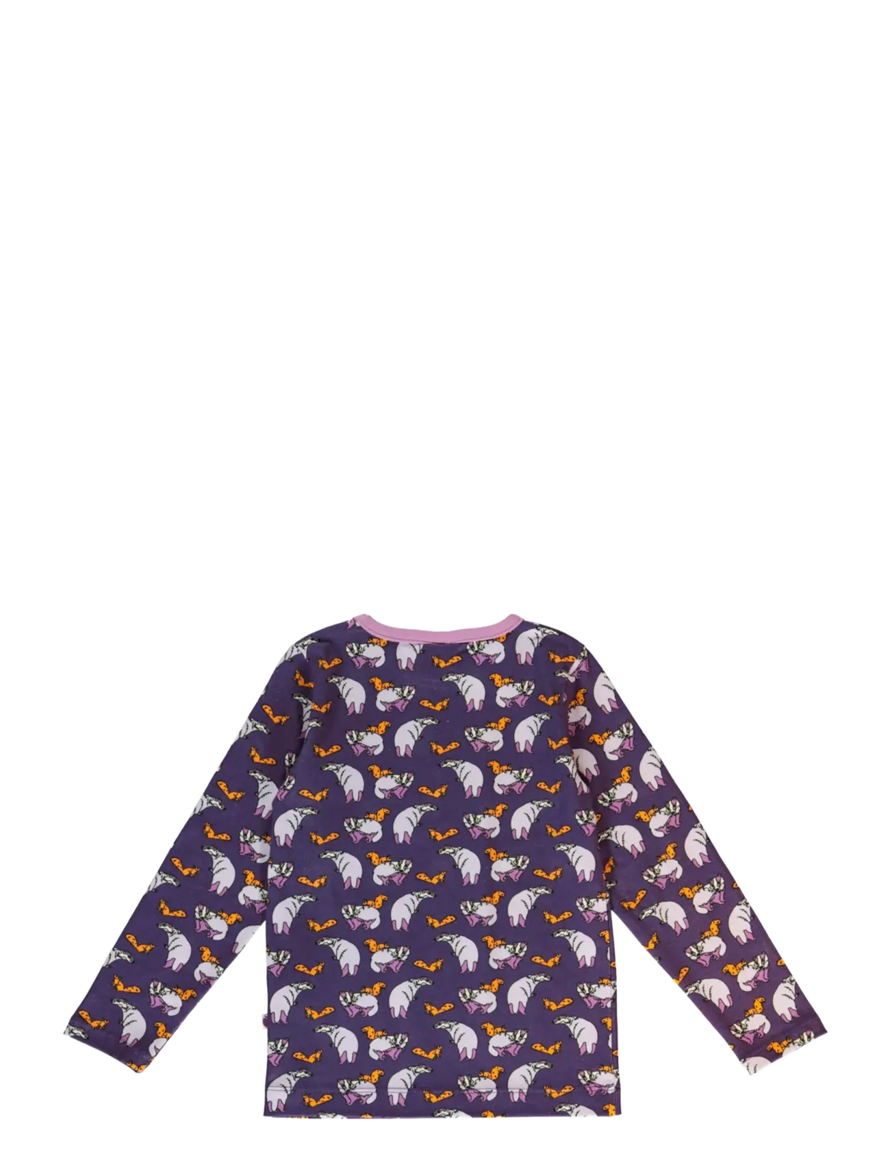 Småfolk - Long-sleeved blouse with badger and squirrel - långärmade t-shirts - loganberry - 2