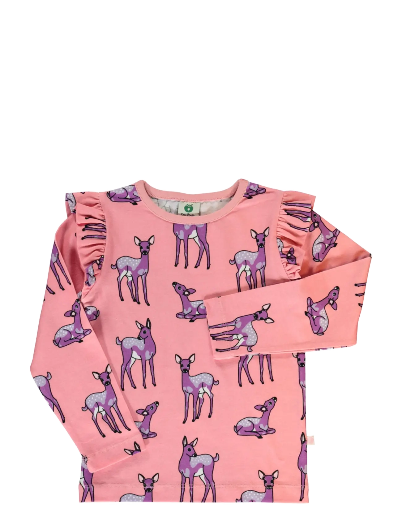 Småfolk Long-sleeved top with deer - Småfolk - BRIDAL ROSE / pink/rose