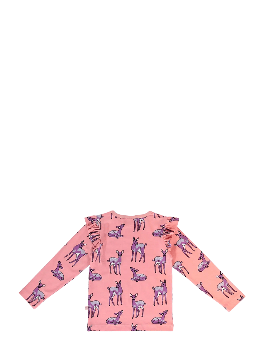 Småfolk - Long-sleeved top with deer - blusar & tunikor - bridal rose - 2