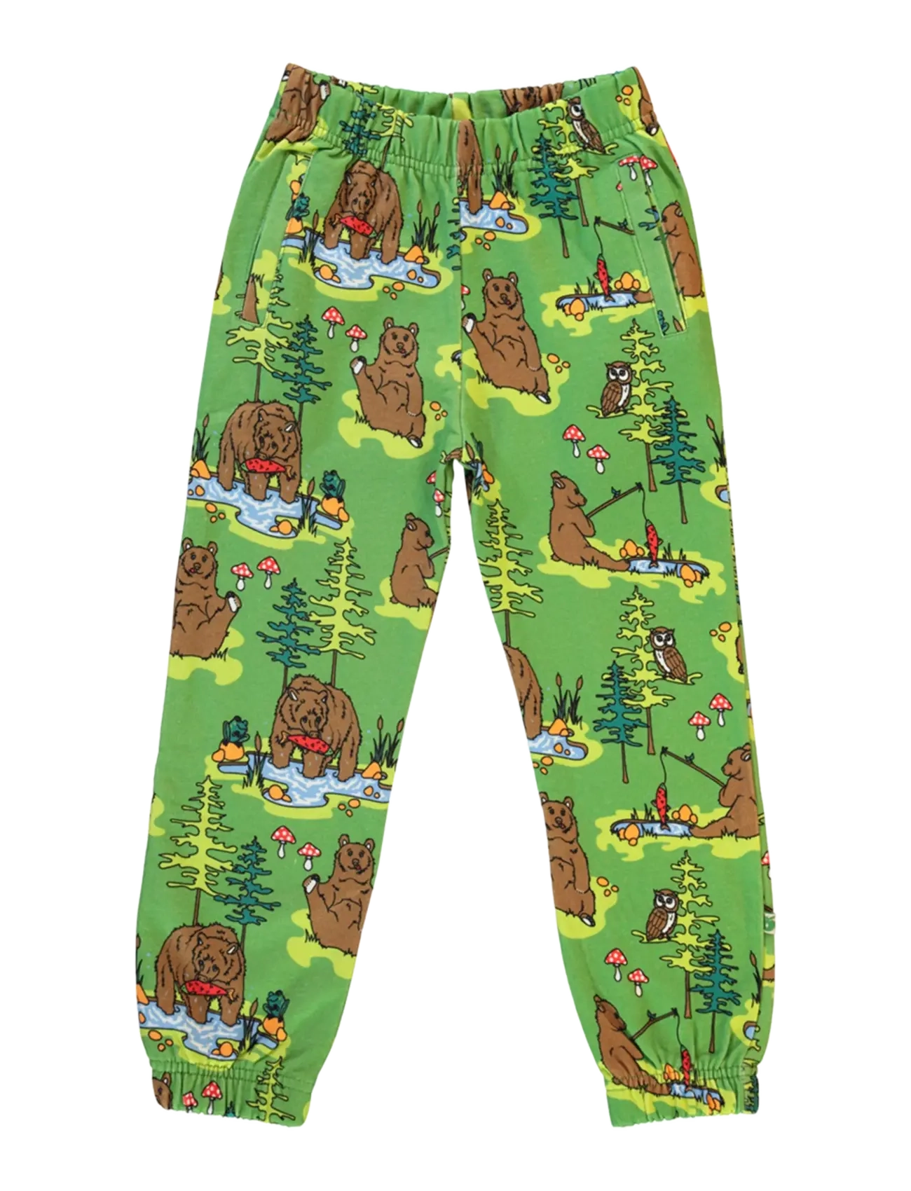 SMÅFOLK Jogginghose With Bears Grün - 110-116 - Kinder