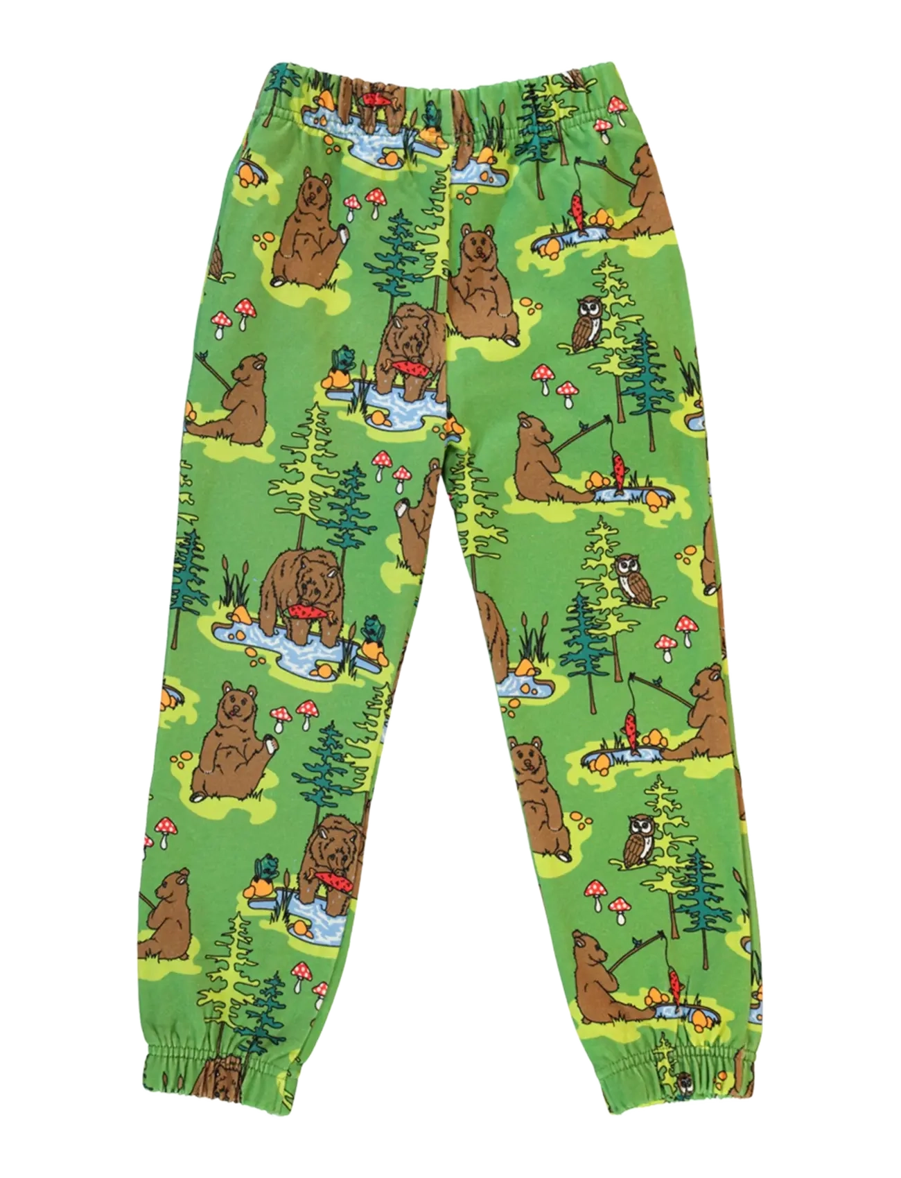 Småfolk - Sweatpants with bears - mjukisbyxor - moss green - 2