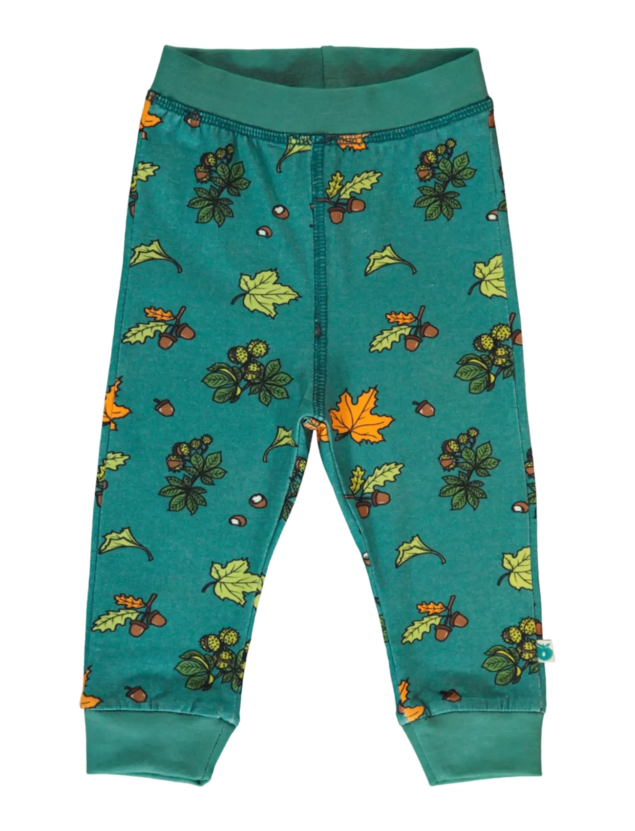 SMÅFOLK Leggings For Baby With Fall Leaves Grün - 68 - Kinder