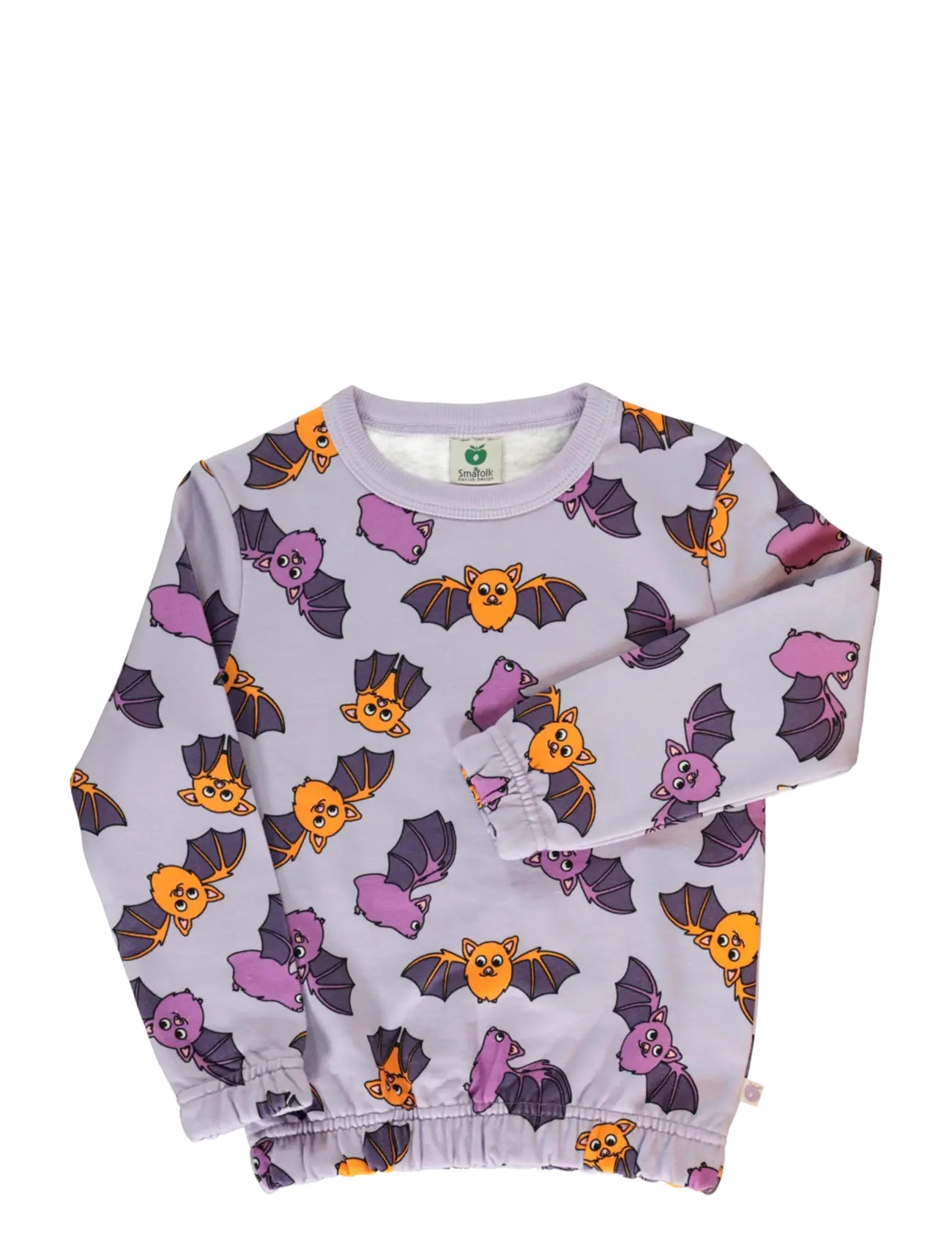 SMÅFOLK Sweatshirt With Bat Lila - 98-104 - Kinder