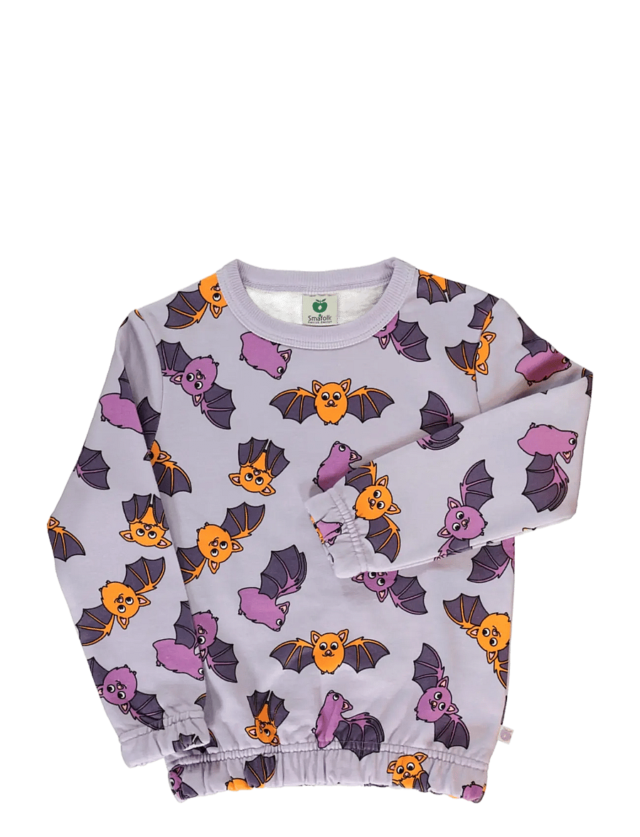 Småfolk - Sweatshirt with bat - sweatshirts - orchid petal - 1