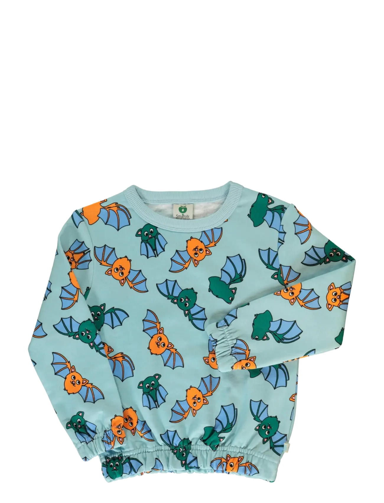 SMÅFOLK Sweatshirt With Bat Blau - 122-128 - Kinder