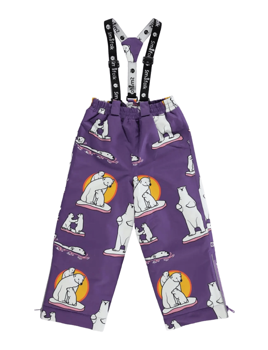 Småfolk - Ski pants with polar bears - vinterbyxor - purple heart - 1
