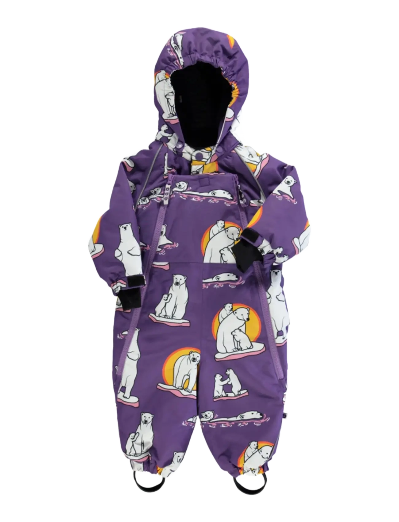SMÅFOLK Schneeanzug For Toddlers With Polar Bears Lila - 74-80 - Kinder