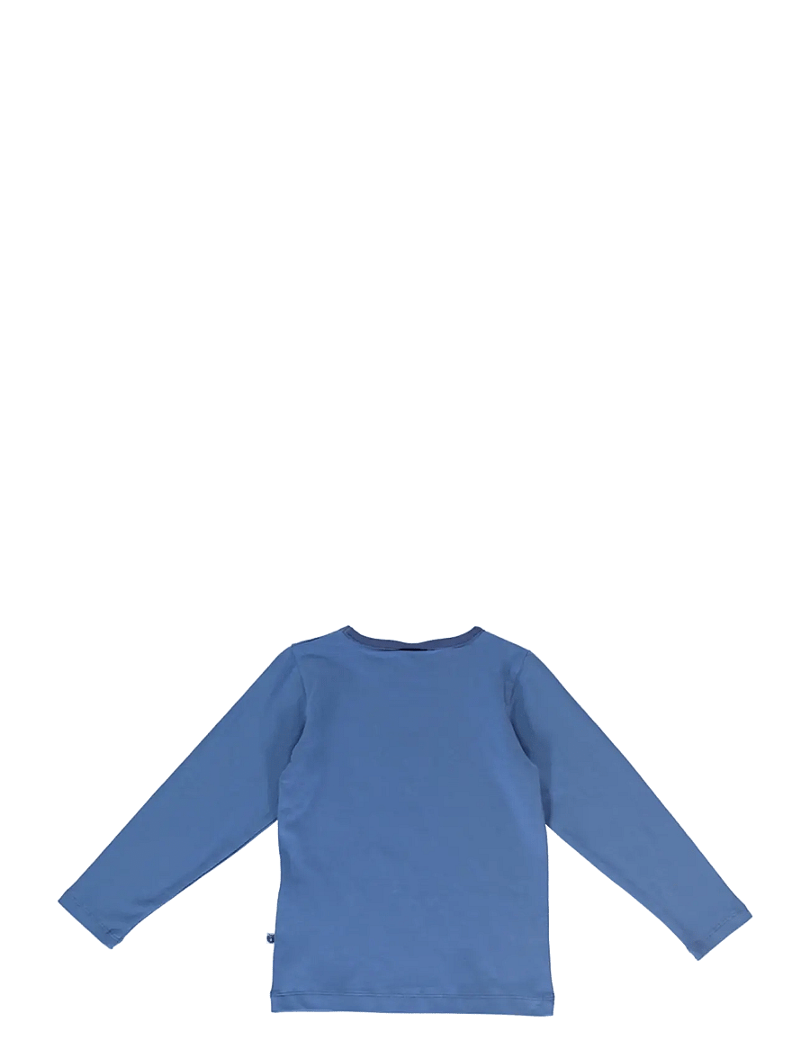 Småfolk - Long-sleeved top with winter landscape - långärmade t-shirts - federal blue - 2
