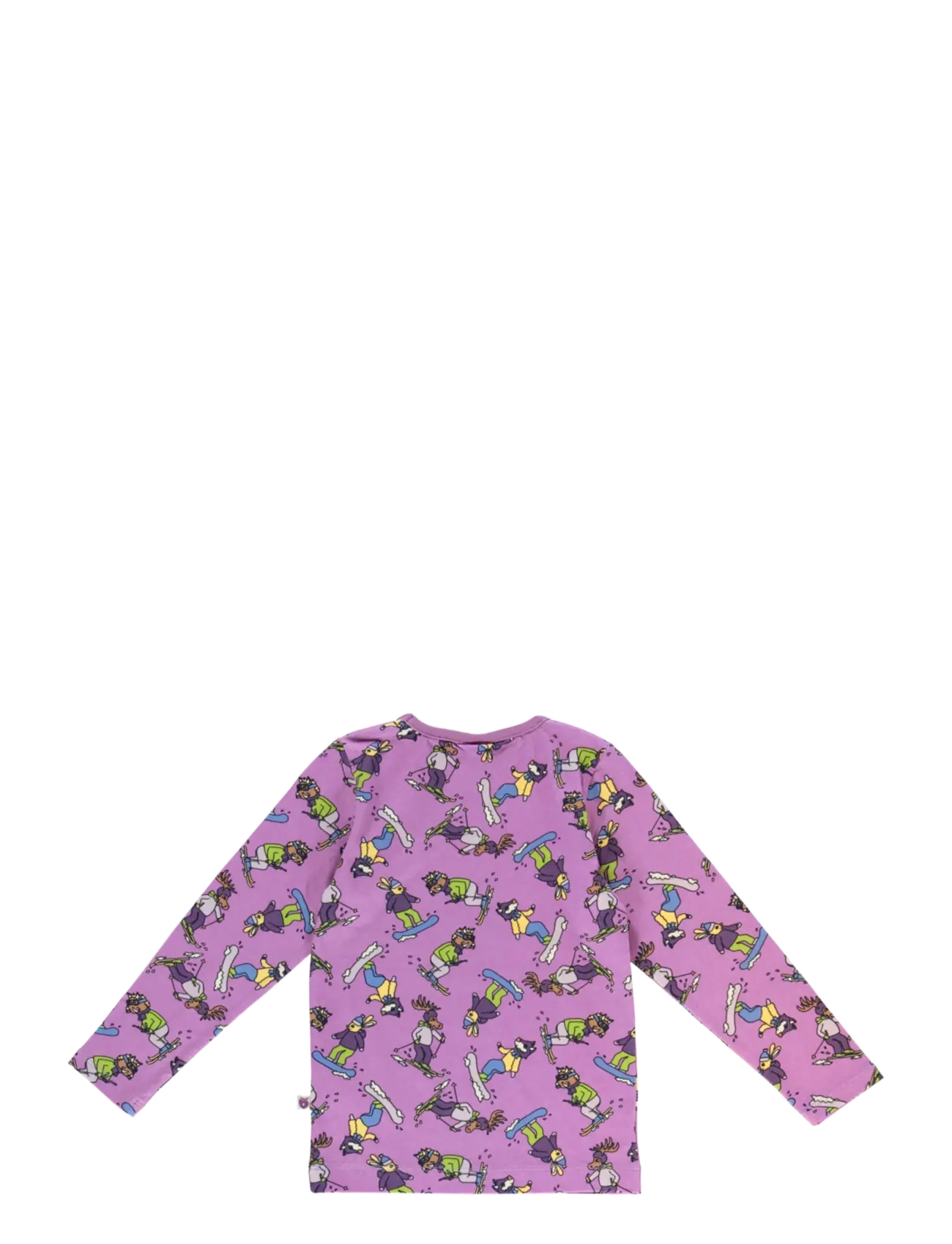 Småfolk - Long-sleeved top with skiing - långärmade t-shirts - dusty lavender - 2
