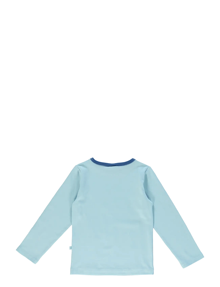 Småfolk - Long-sleeved blouse with snowmobile - långärmade t-shirts - stratosphere - 2