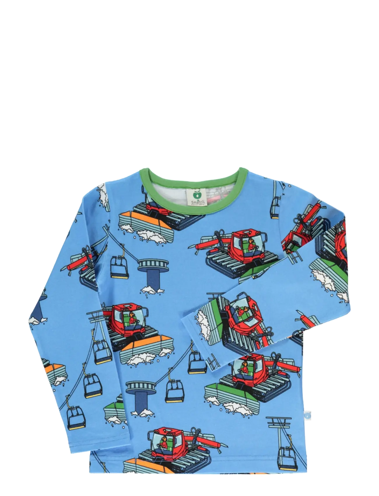 Småfolk Long-sleeved blouse with snowcat - Småfolk - ALASKAN BLUE / blue