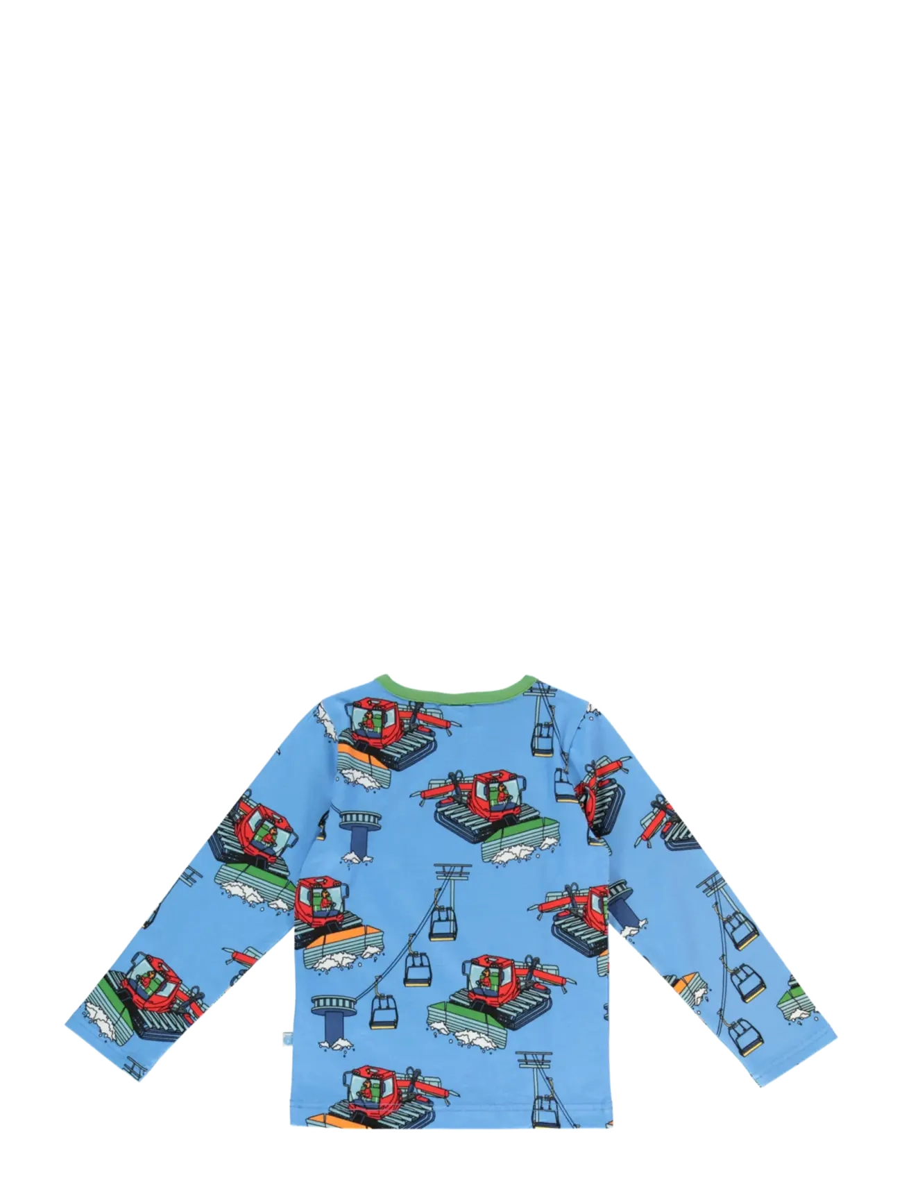 Småfolk - Long-sleeved blouse with snowcat - långärmade t-shirts - alaskan blue - 2