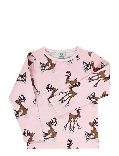 Long-Sleeved Top With Reindeer - LangæRmede T-Shirts