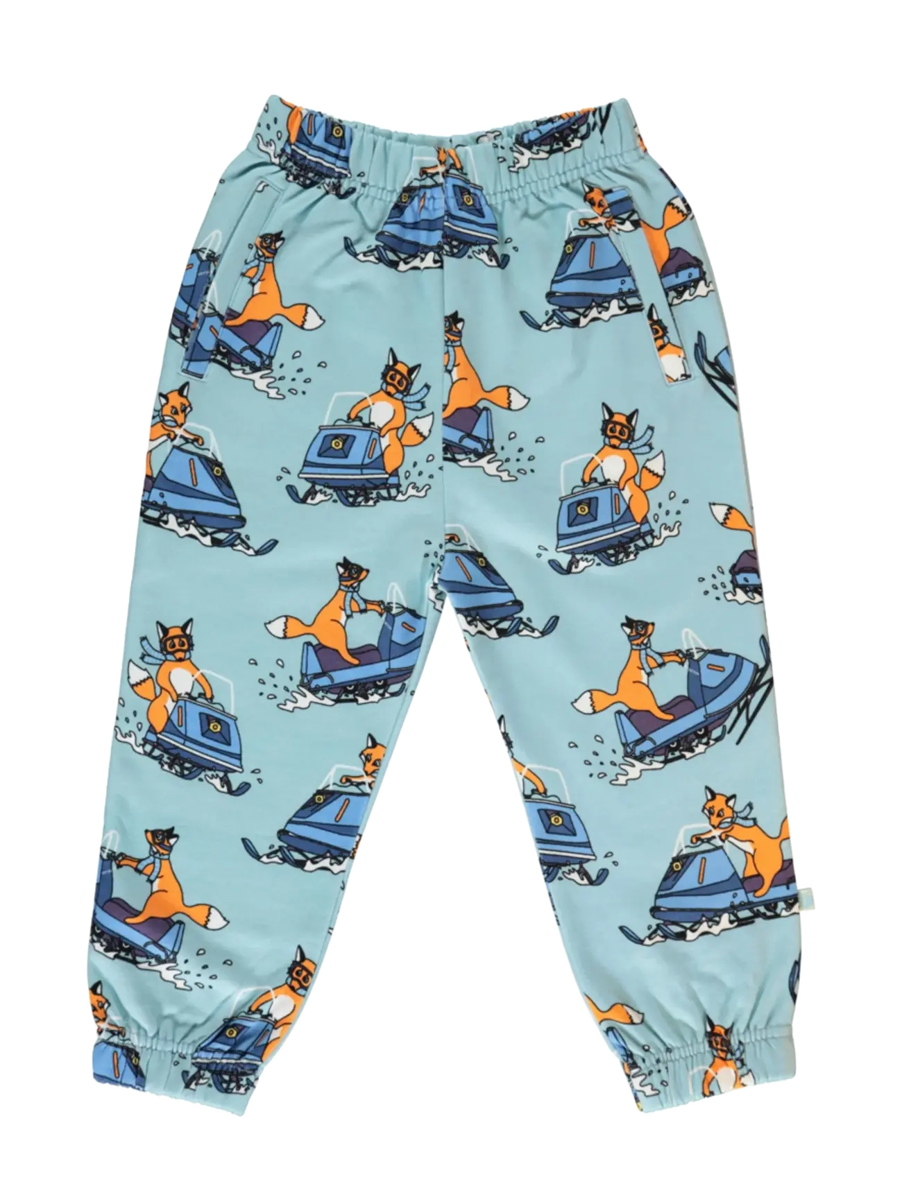 SMÅFOLK Jogginghose With Snowmobile Blau - 104-110 - Kinder
