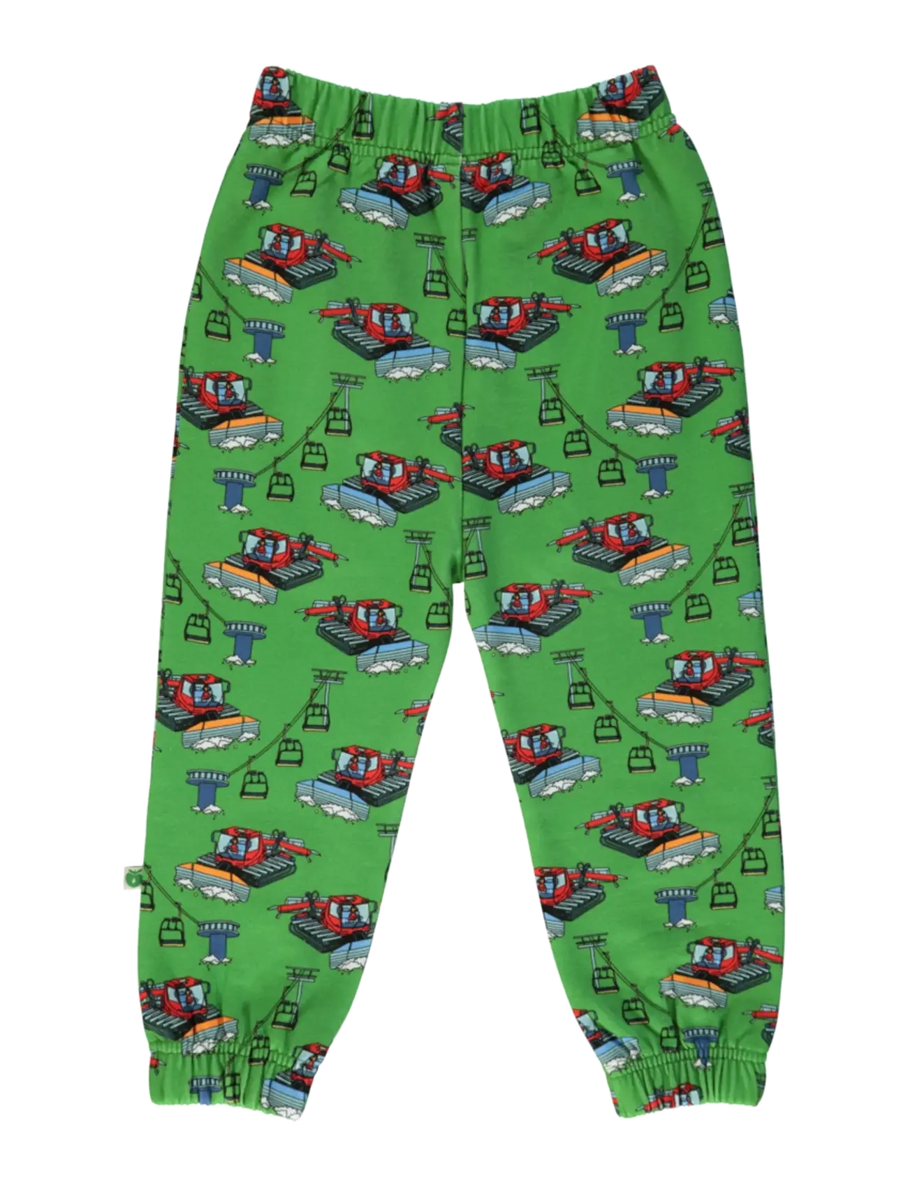 Småfolk - Sweatpants with snowcat - mjukisbyxor - moss green - 2