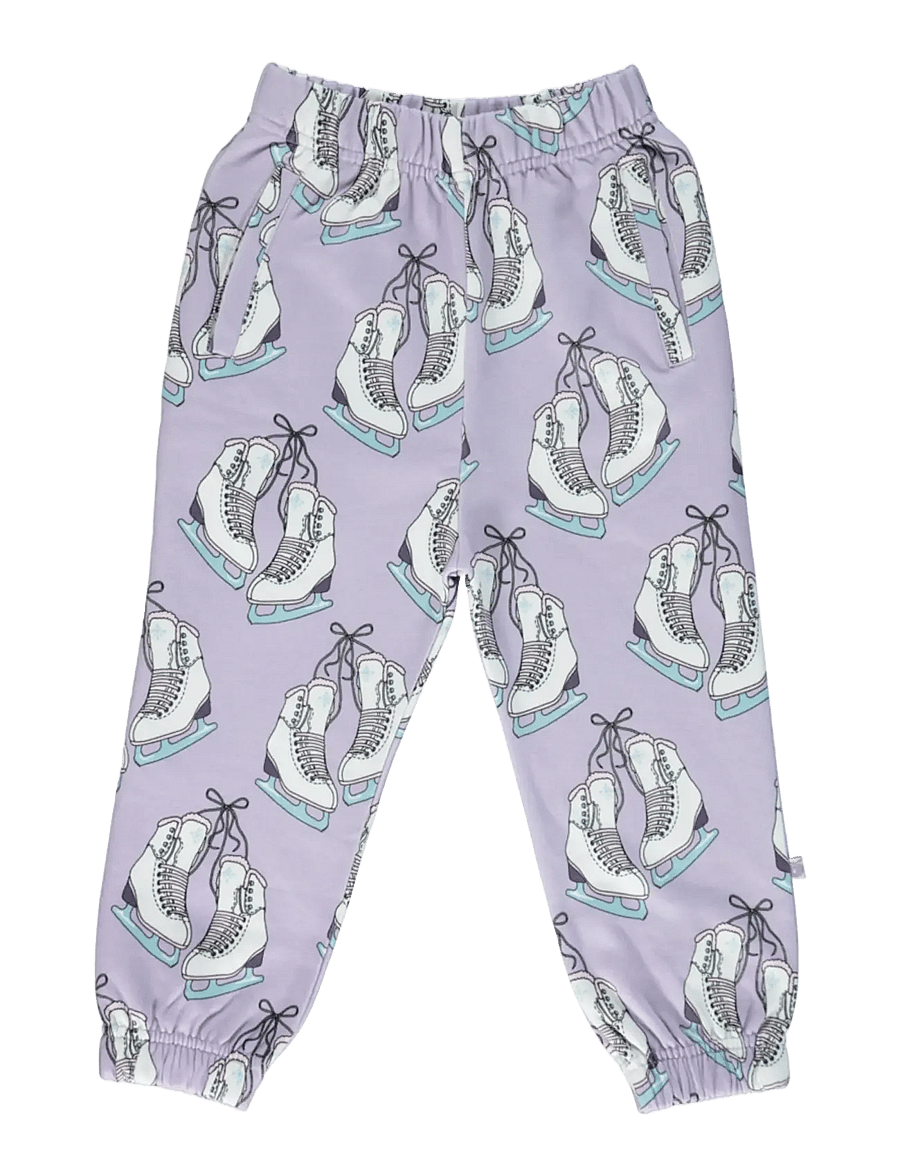 Småfolk - Sweatpants with ice skates - mjukisbyxor - orchid petal - 1
