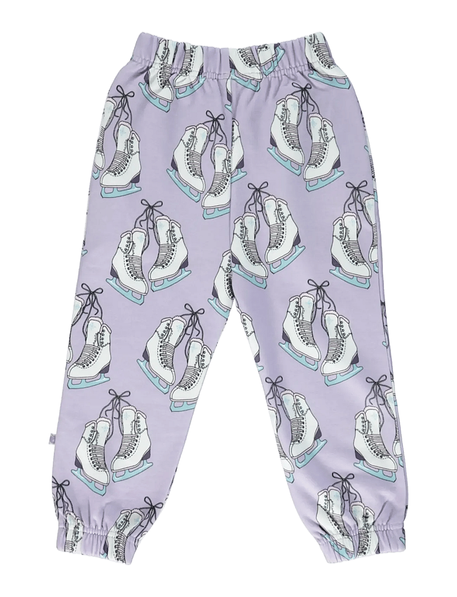 Småfolk - Sweatpants with ice skates - mjukisbyxor - orchid petal - 2