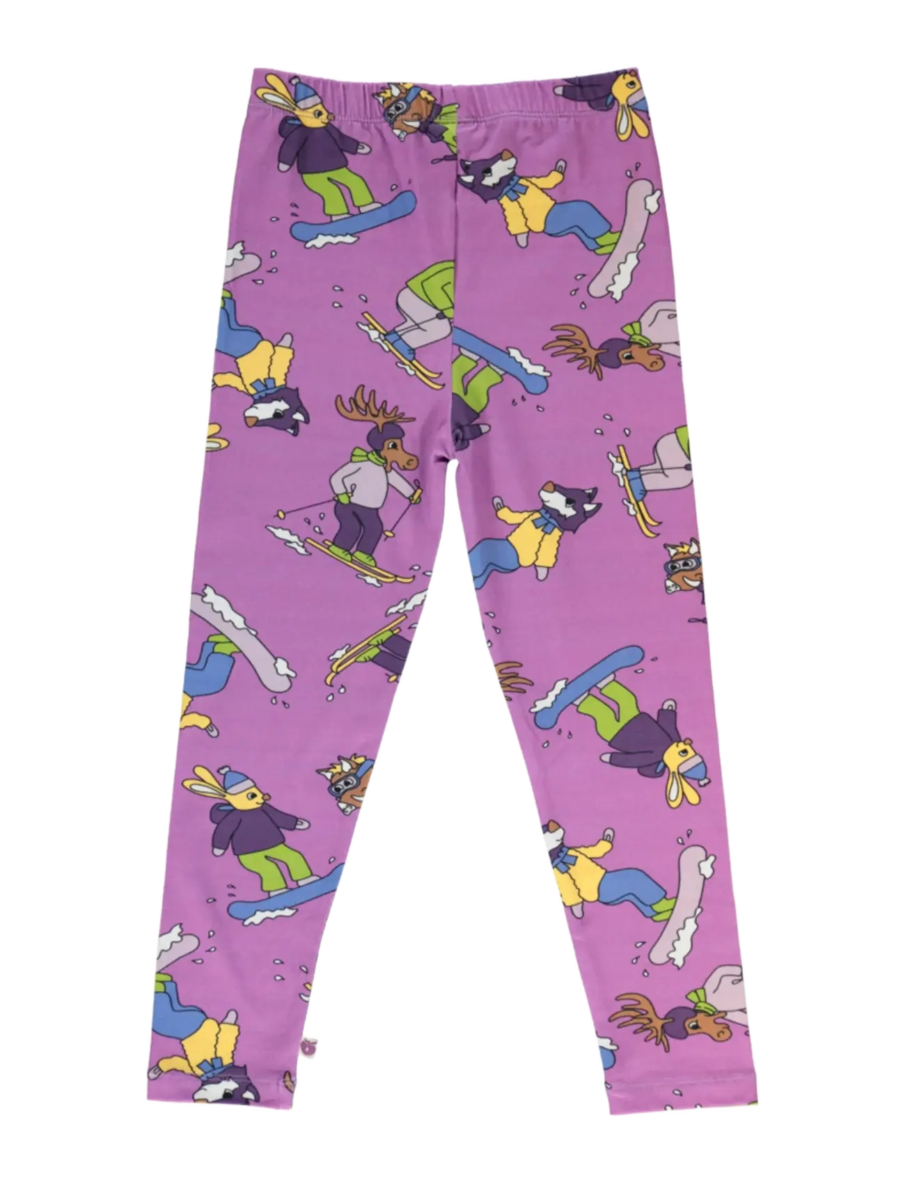 Småfolk - Leggings for children with skiing - leggings - dusty lavender - 2