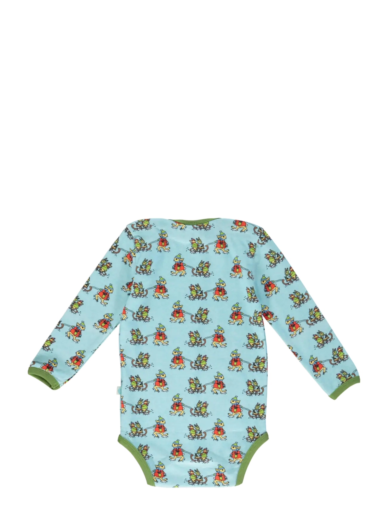 Småfolk - Long-sleeved baby body with rabbits sledding - langærmede bodyer - stratosphere - 2
