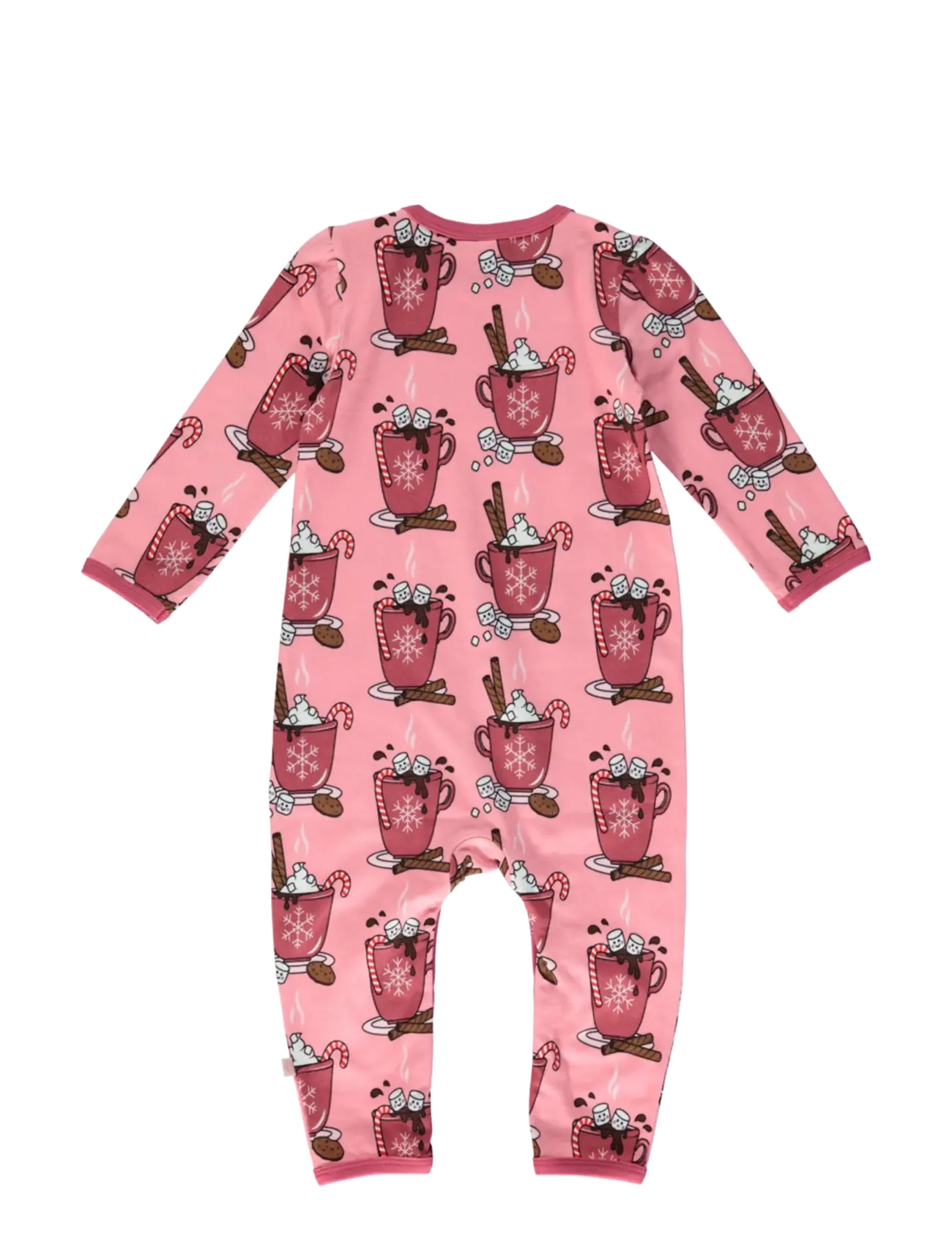 Småfolk - Long-sleeved baby suit with hot chocolate - långärmade bodies - bridal rose - 2