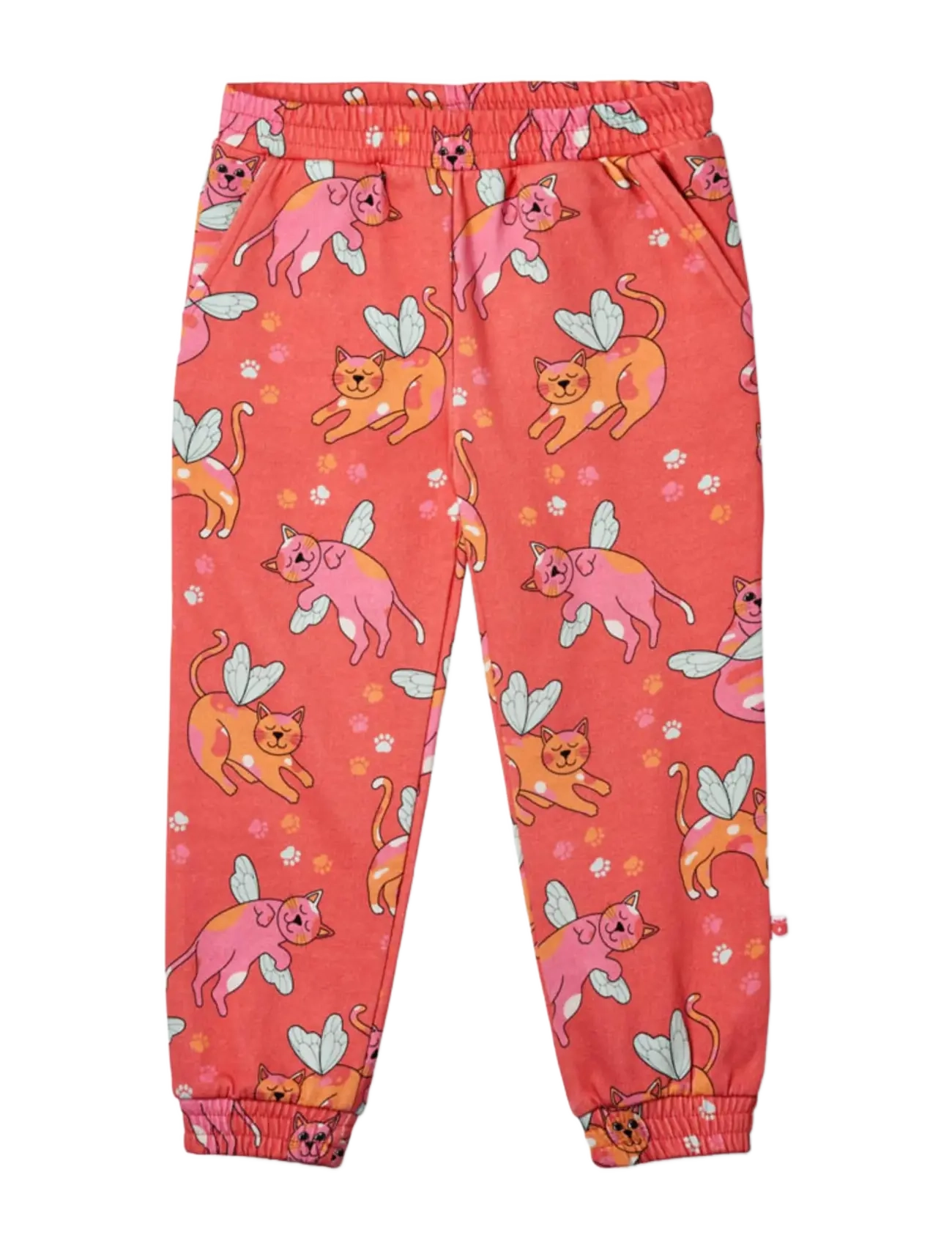 SMÅFOLK Hosen With Cats Pink - 122-128 - Kinder