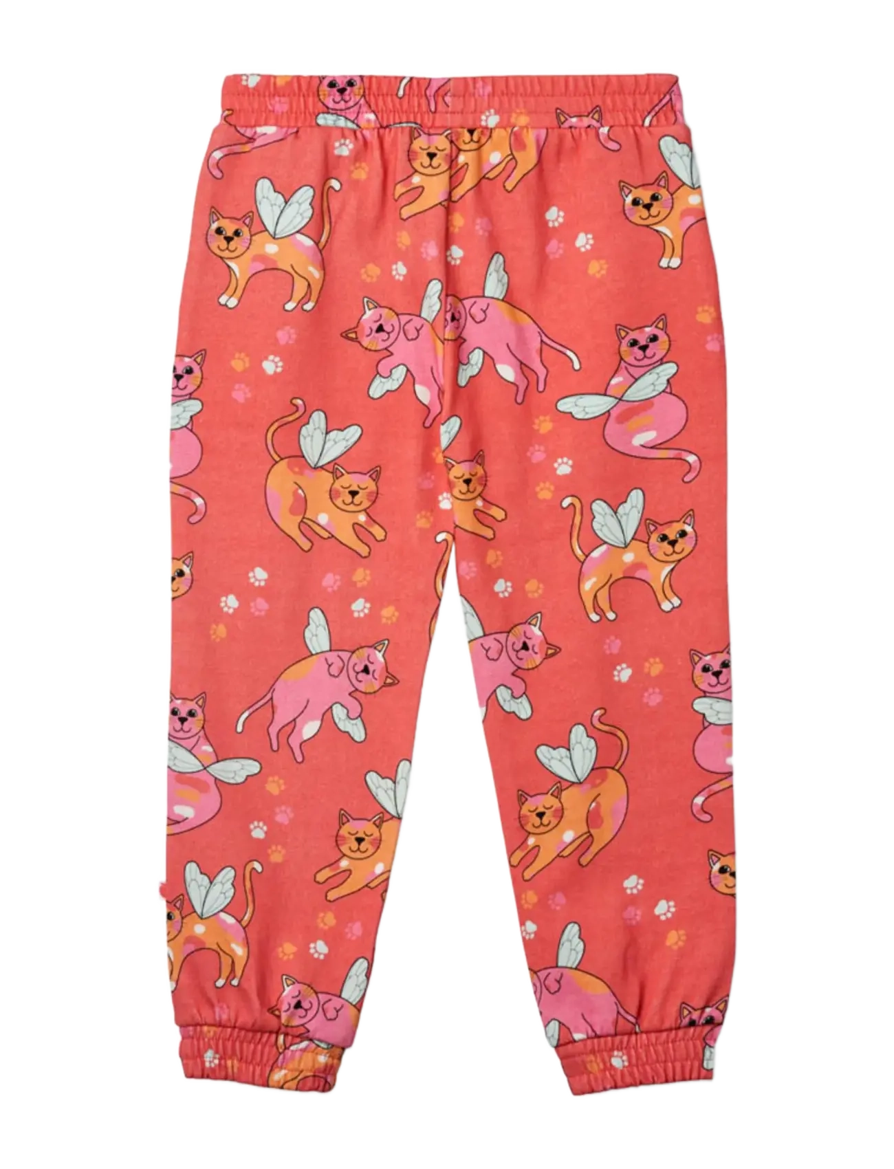 Småfolk - Pants with cats - mjukisbyxor - pink punch - 2