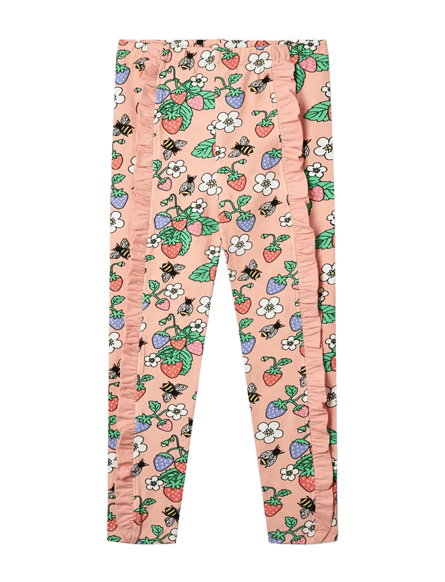 Småfolk - Leggings with strawberries - leggings - blossom - 1