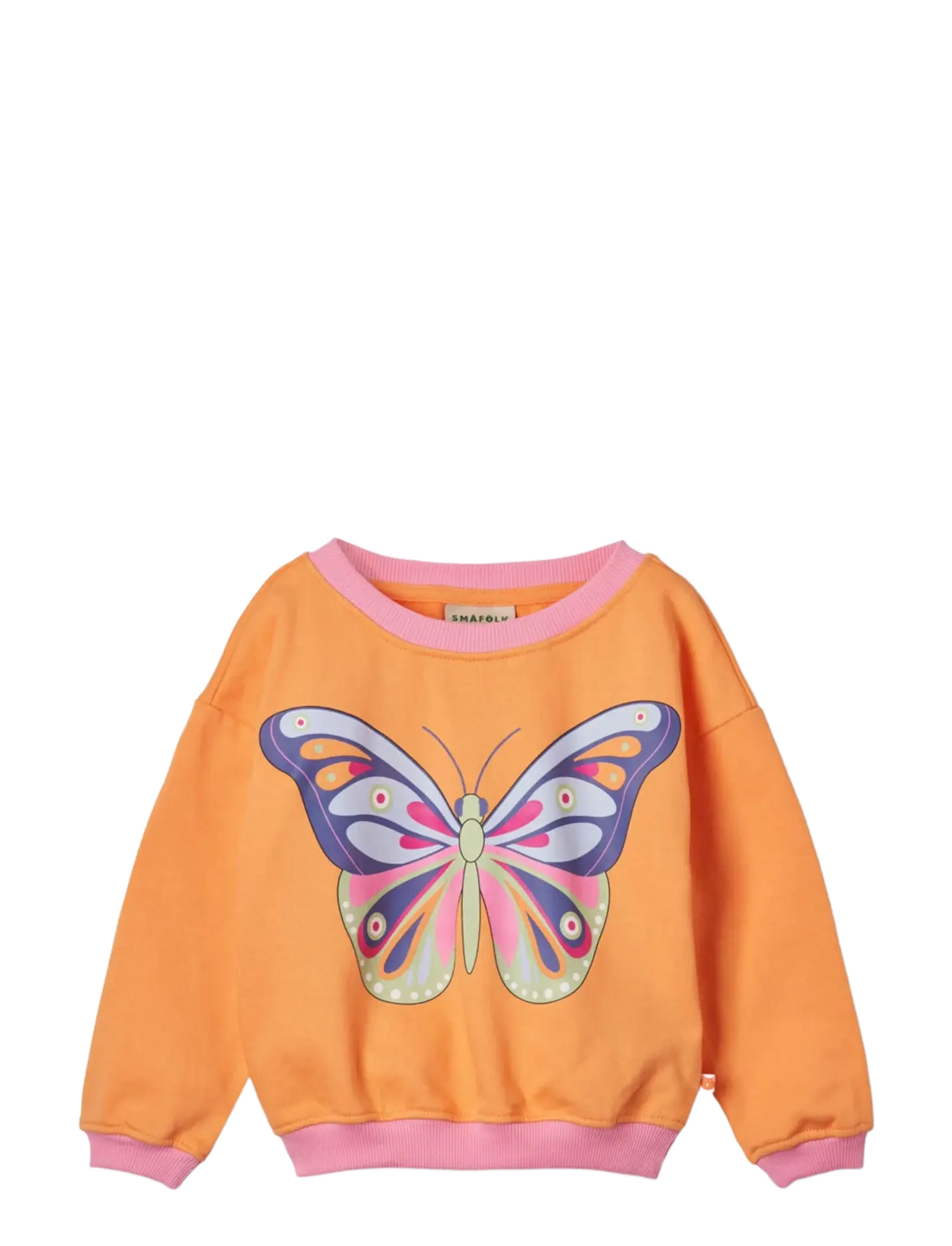 Småfolk Sweatshirt with butterfly - Småfolk - PAPAYA / orange