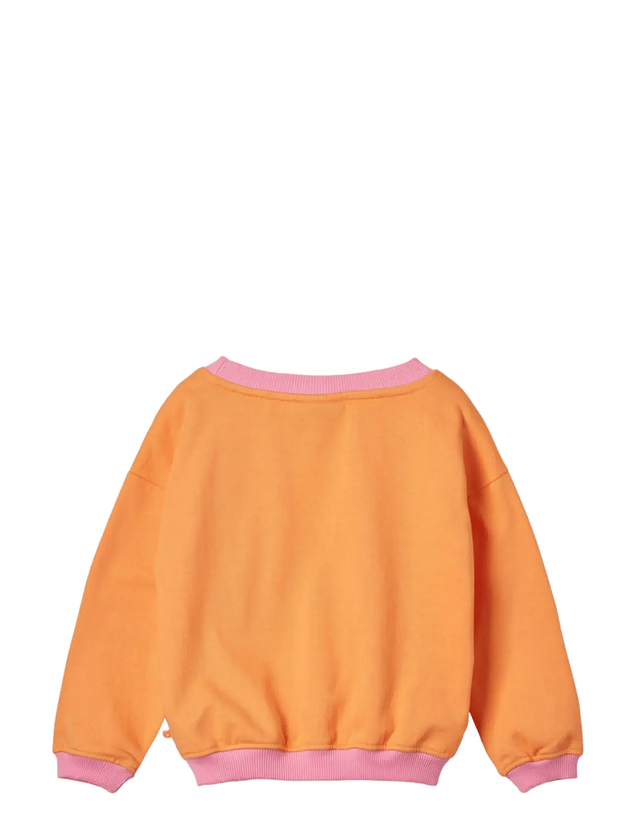 Småfolk - Sweatshirt with butterfly - sweatshirts - papaya - 2